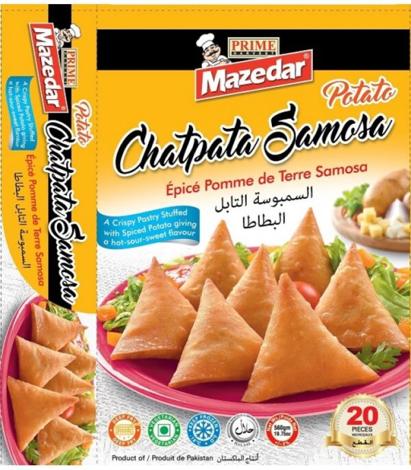 Prime Mazedar Potato Chatpata Samosa 560g - 20pcs