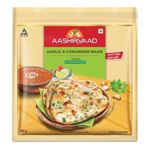 Ashirvaad Garlic Coriander Naan 400g – 6pcs