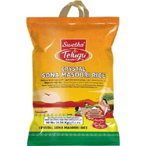 Telugu Foods Crystal Sona Masoori Rice 4.5Kg