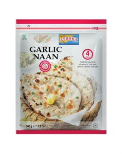 Ashoka or bikano Tandoori Naan Bread Garlic 340g