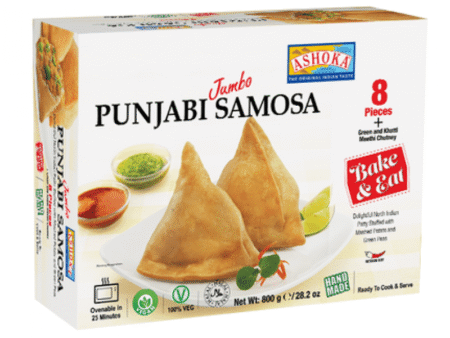 Ashoka Punjabi Samosa With Green And Khatti Meethi Chutney 700g - 8pcs