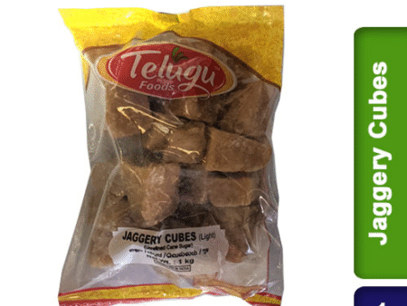 Telugu Foods Jaggery Cubes Light 1Kg