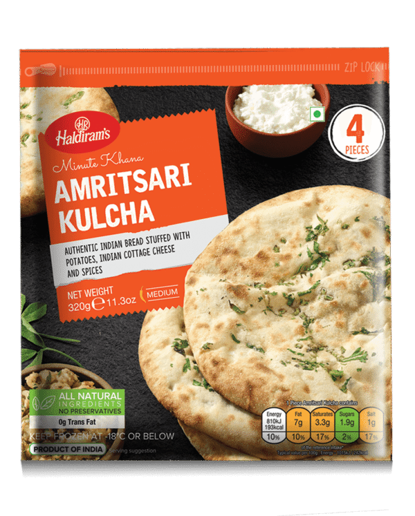 Haldirams or ASHOKA or bikano Amritsari Kulcha 320g - 4pcs