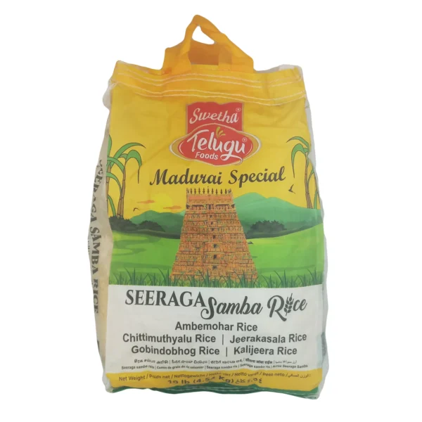Seeraga Samba Rice Telugu Foods 4,54kg