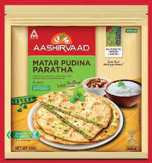 Aashirvaad Matar Pudina Paratha 4pcs