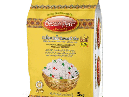 Ocean pearl Golden sella basmati rice 5 kg ( free sapoon inside ) offer price