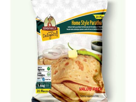 Bombaywala Frozen pure wheat homestyle Paratha - Pack of 4 ( 20 pcs)