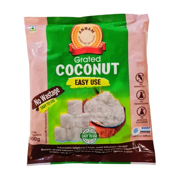 Annam or chakra Grated Coconut Easy Use Cubes 400g