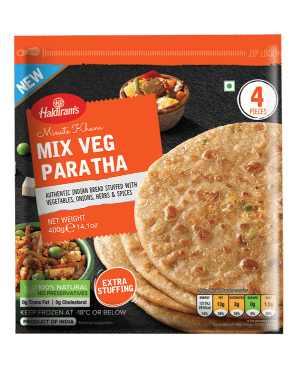 Haldirams Mix Vegetable Paratha Vegan 400g