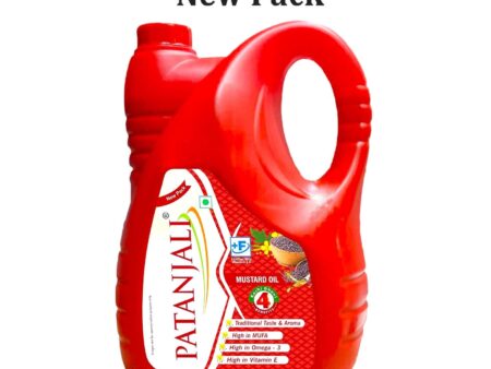 Patanjali Kachi Ghani Mustard Oil 5 Litre Jar