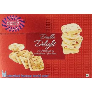 Karachi Bakery Red Double Delight cashew & Fruit Vegan Biscuits 400g