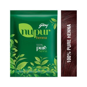 Natural Godrej Nupur Henna Mehendi Powder Hair Color Dye with Amla 150 g 25 % extra free