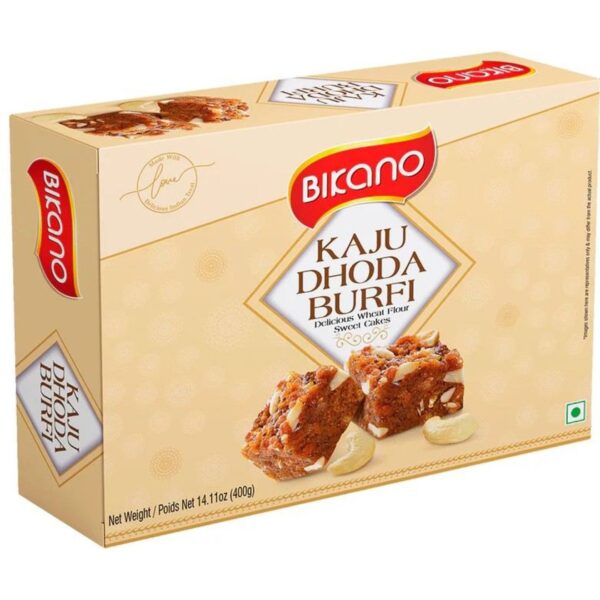 Bikano Kaju Dhoda Burfee (Delicious sweet cakes with cashew nuts) 400g