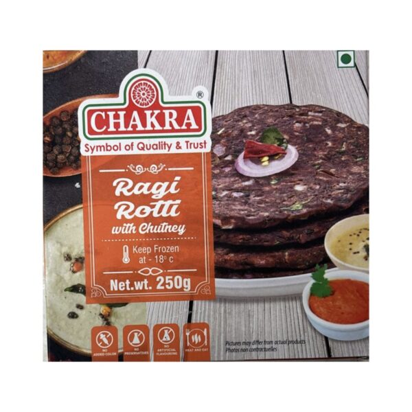 Frozen Chakra Ragi Roti With Chutney 250g