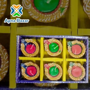 Fancy Authentic Handmade Diyas (6 Pcs) with Wax