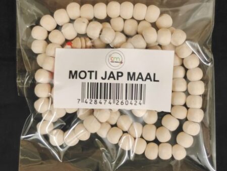 CnM Beads Japa Mala- OFF WHITE