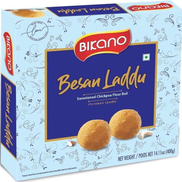 Bikano Besan Laddu (Sweetened Chickpea Flour Balls) 400g