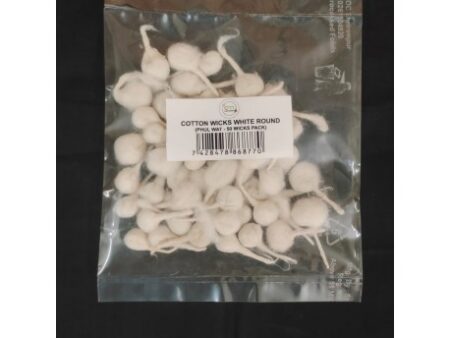 CnM Cotton Diya Wicks Round -50 per pack