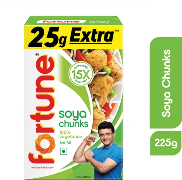Fortune  Soya Chunks -200g + 25 g extra ( buy 2 get 1 free)