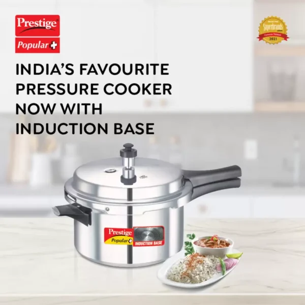 Prestige deluxe Alpha Pressure Cooker (Aluminium) 5 LTR - Image 3