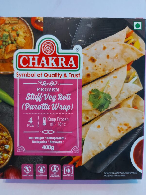 Frozen Chakra Stuff Veg Roti 400g