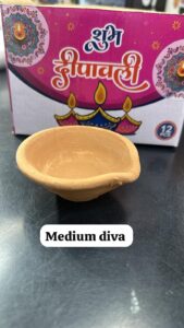 Diya  Plain Medium  12 pieces set