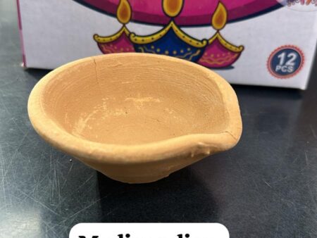 Diya  Plain Medium  12 pieces set