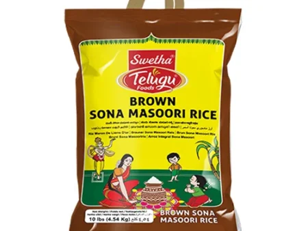 SWETHA TELUGU FOODS Brown Sona Masoori Rice 4,54 KG