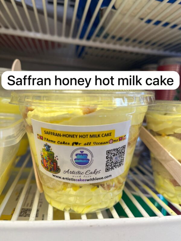 Artistic cake saffron honey