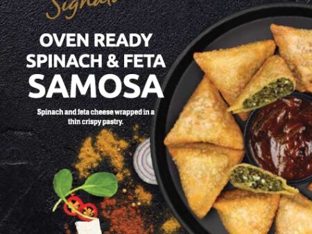 humza oven ready spinach and feta samosa 10 pieces