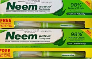 Neem Active Herbal Toothpaste1 Pack with Pure Neem Herb Extract 200g with tooth paste free