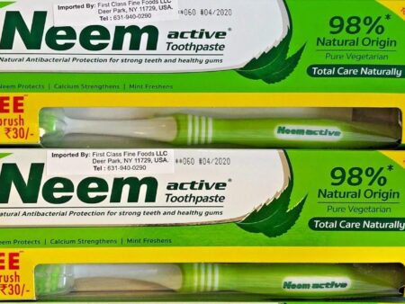 Neem Active Herbal Toothpaste1 Pack with Pure Neem Herb Extract 200g with tooth paste free
