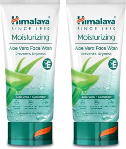 Himalaya Moisturizing Aloe Vera Face Wash,Cleanses, Soothes and Nourishes Skin Protects Skin from Damage | Refreshes Dull, Tired Skin,For Normal to Oily Skin- 100ML