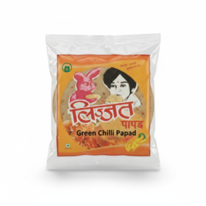 Lijjat Papad – Green Chilli Papad – 200g