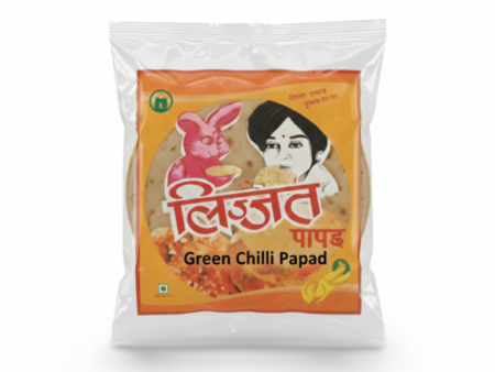 Lijjat Papad - Green Chilli Papad - 200g